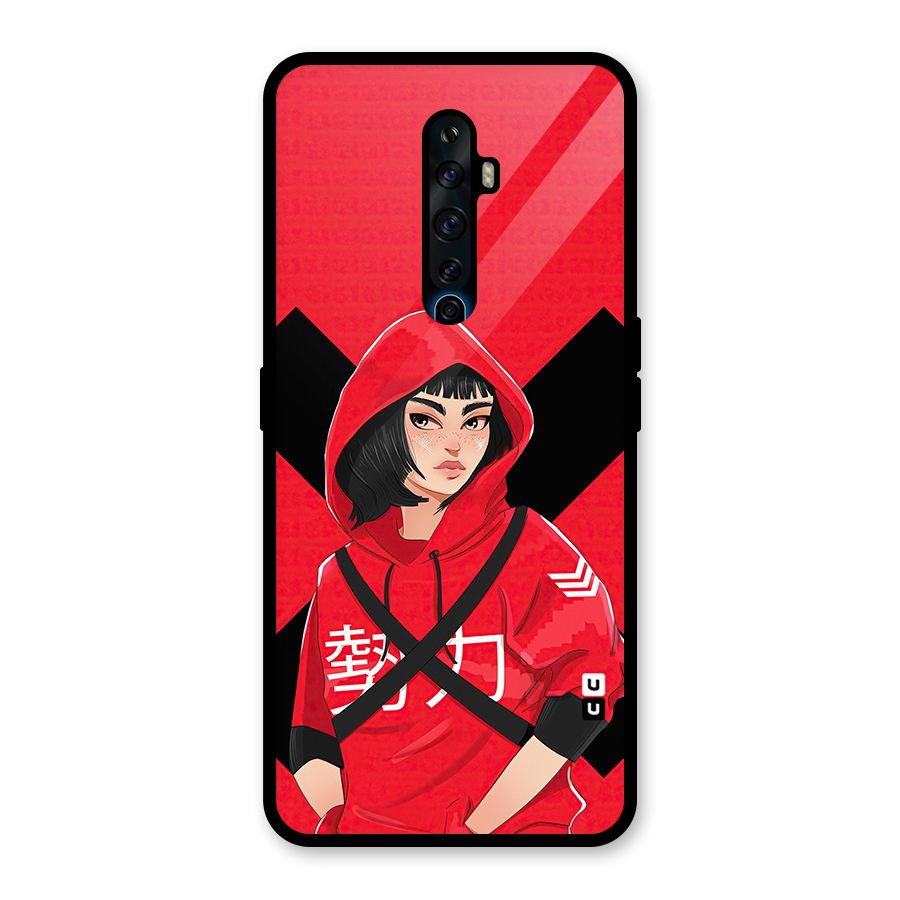 Money Heist Tokyo Digital Art Glass Back Case for Oppo Reno2 F