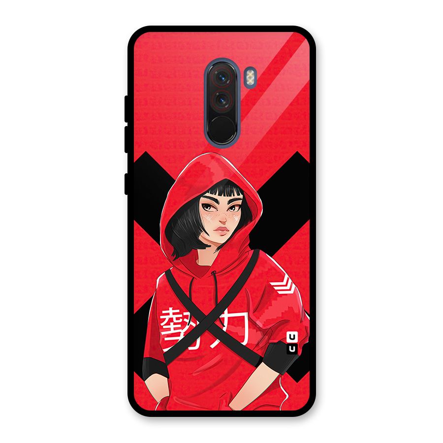 Money Heist Tokyo Digital Art Glass Back Case for Poco F1