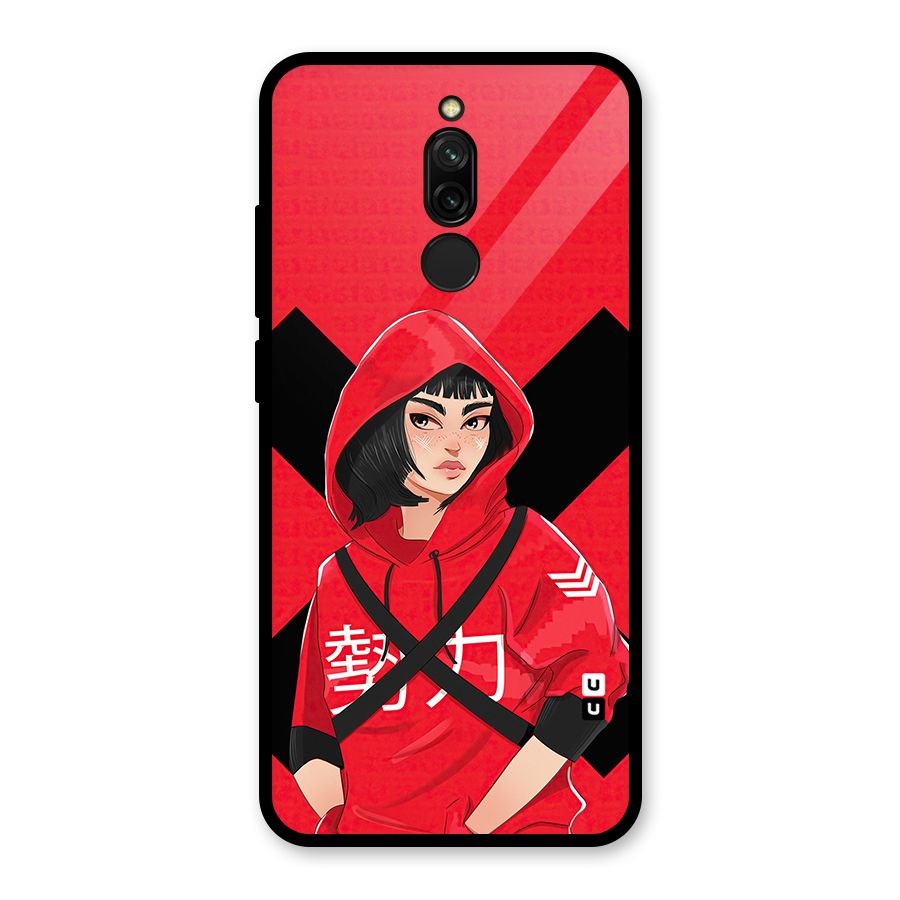 Money Heist Tokyo Digital Art Glass Back Case for Redmi 8