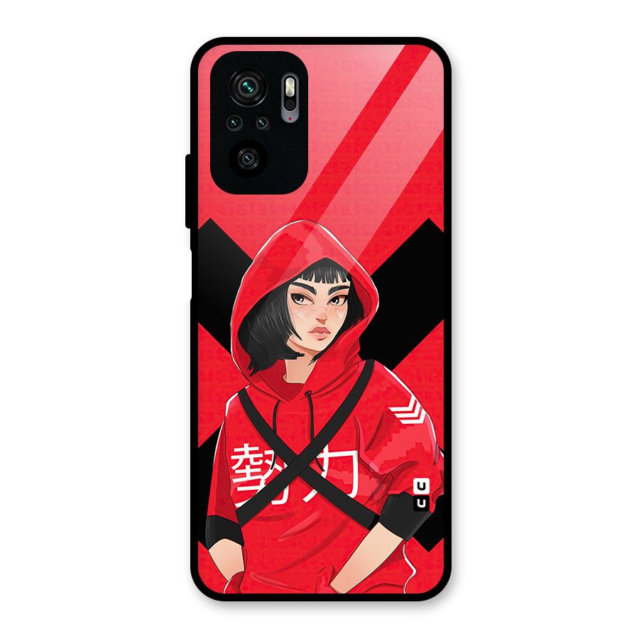 Money Heist Tokyo Digital Art Glass Back Case for Redmi Note 10S
