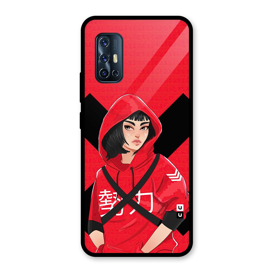 Money Heist Tokyo Digital Art Glass Back Case for Vivo V17