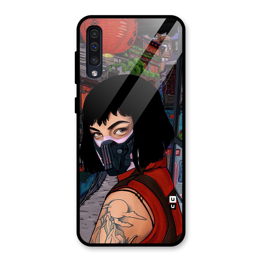 Money Heist Tokyo Mask Glass Back Case for Galaxy A50s