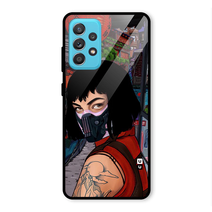 Money Heist Tokyo Mask Glass Back Case for Galaxy A52s 5G