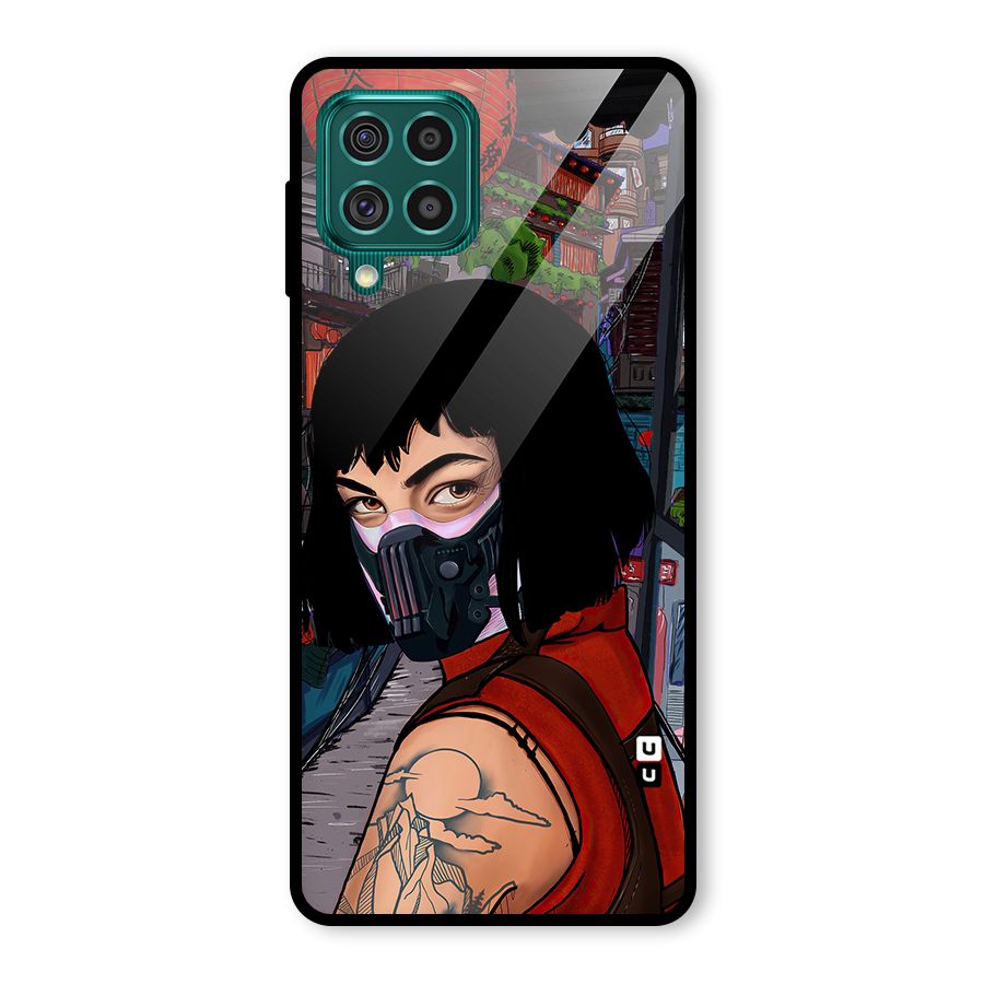 Money Heist Tokyo Mask Glass Back Case for Galaxy F62