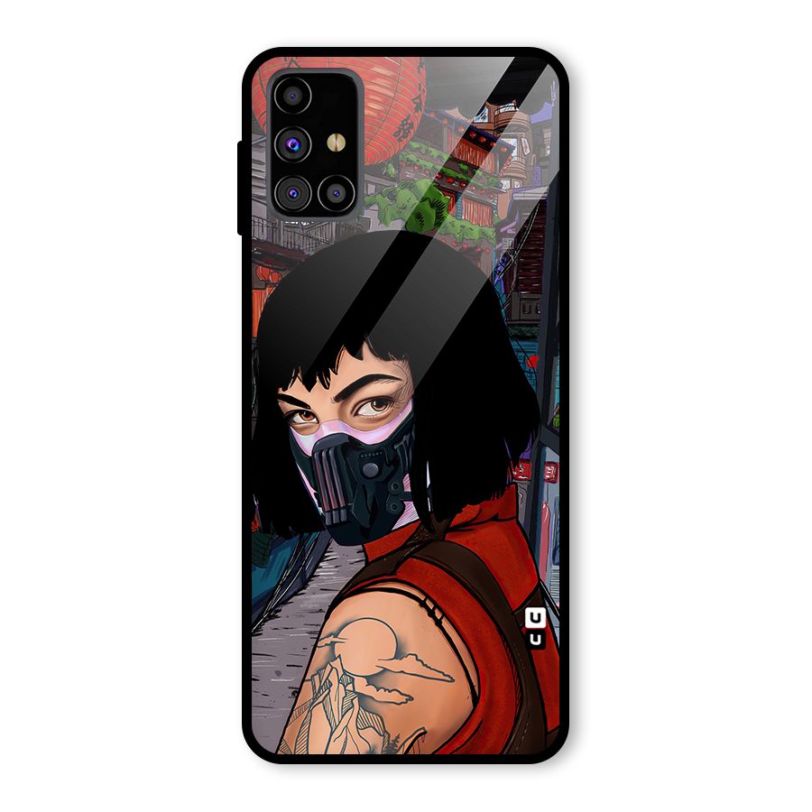 Money Heist Tokyo Mask Glass Back Case for Galaxy M31s