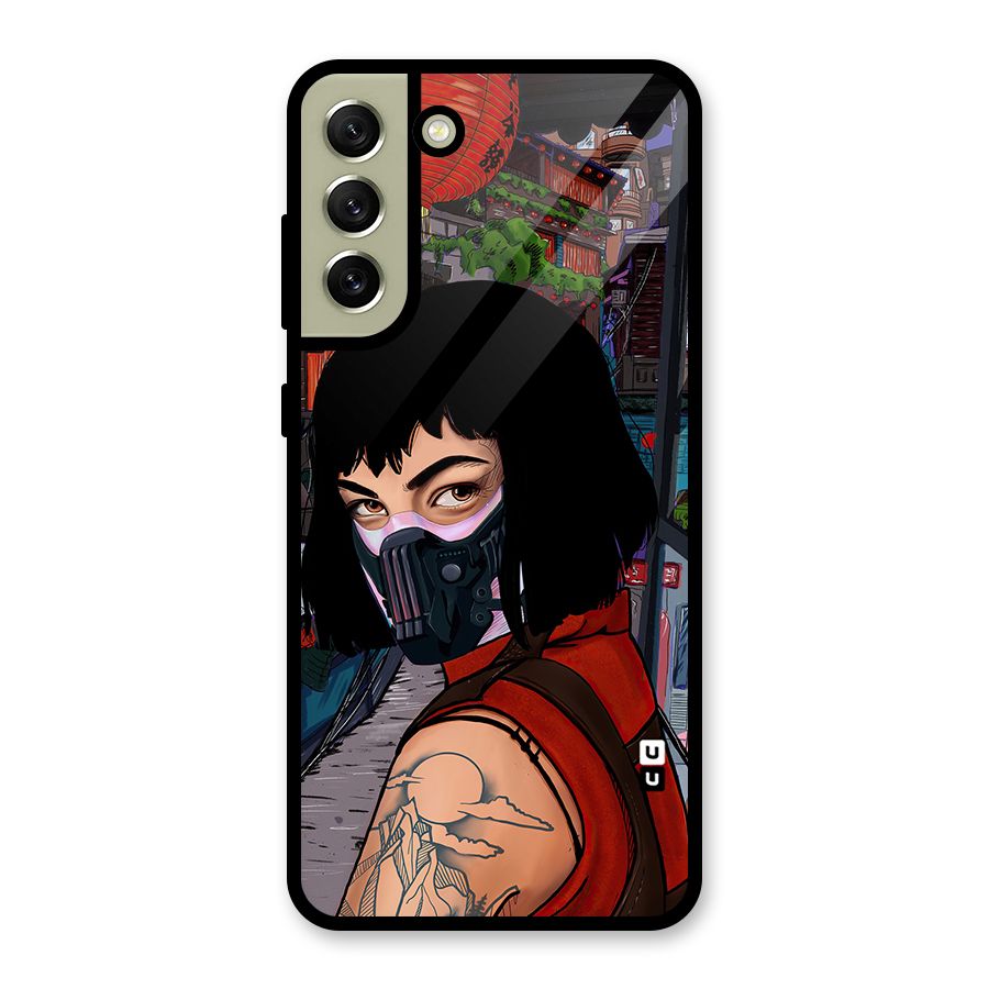 Money Heist Tokyo Mask Glass Back Case for Galaxy S21 FE 5G