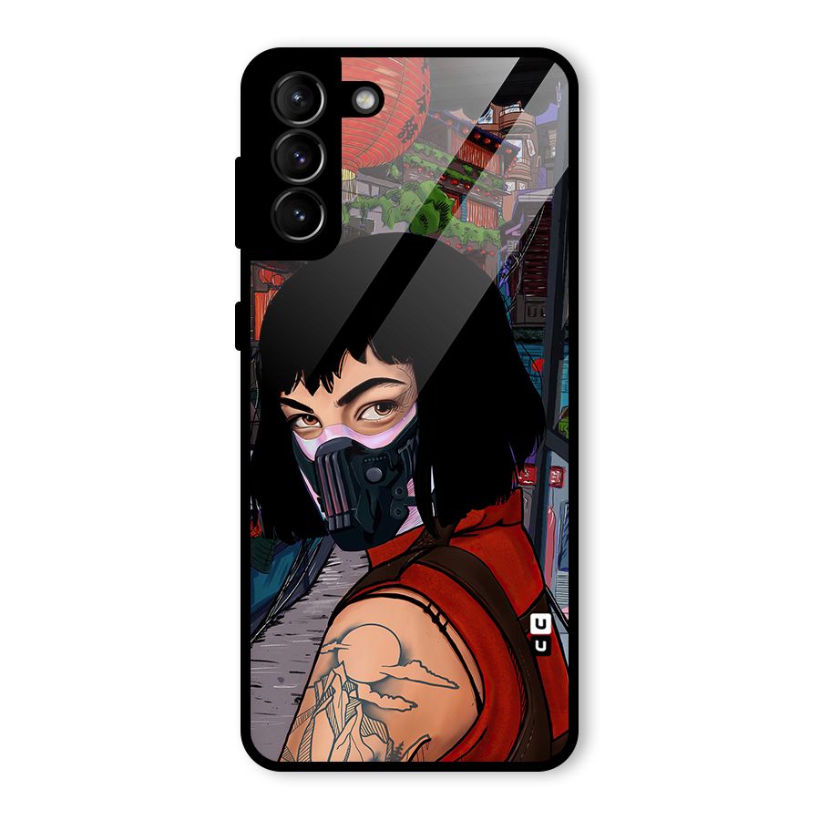 Money Heist Tokyo Mask Glass Back Case for Galaxy S21 Plus