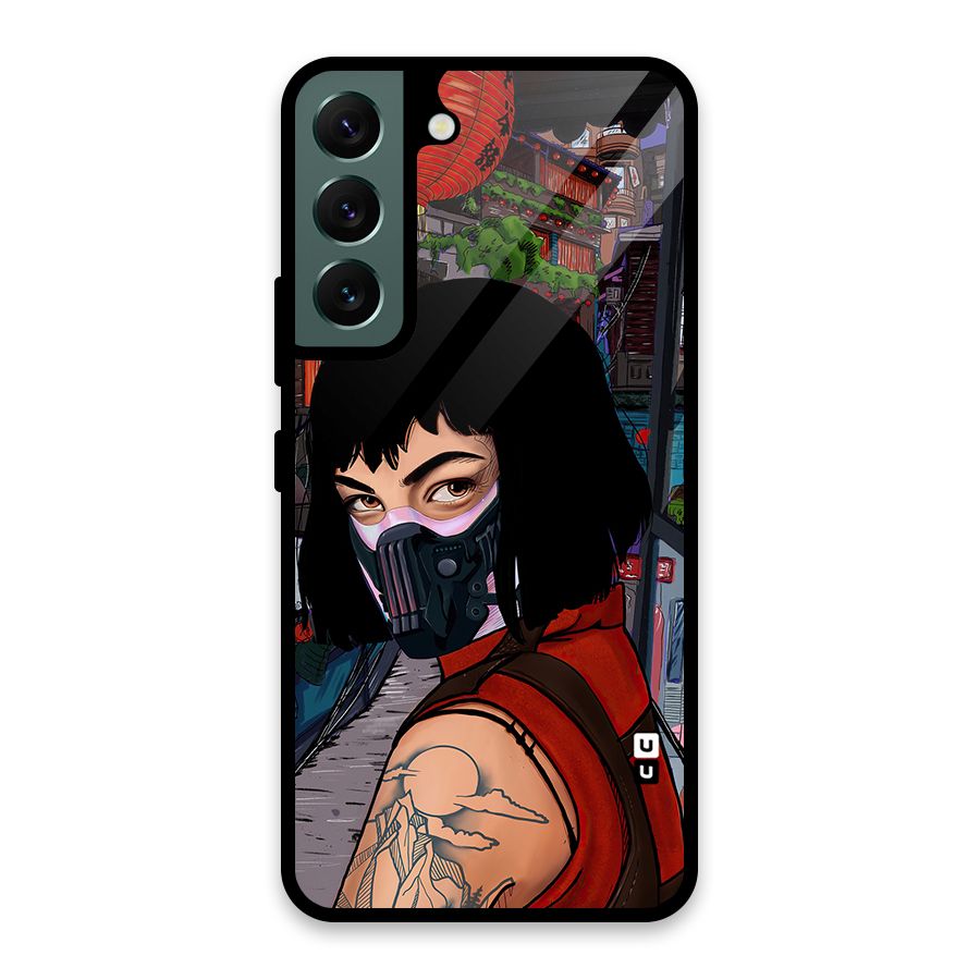 Money Heist Tokyo Mask Glass Back Case for Galaxy S22 5G