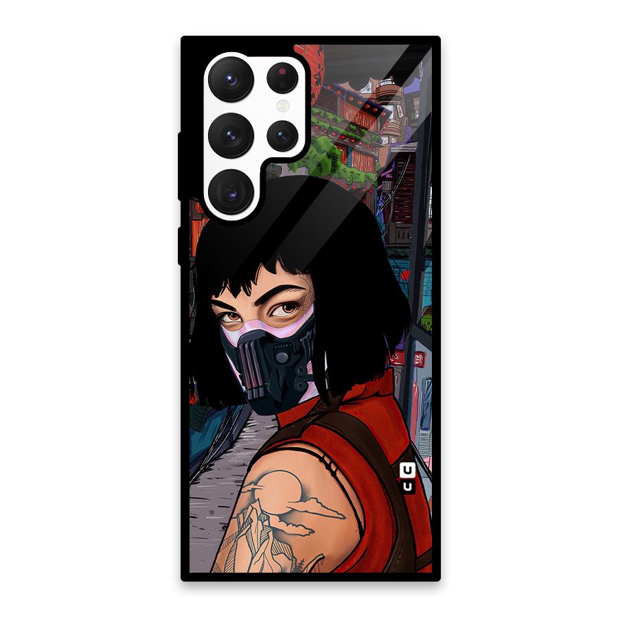 Money Heist Tokyo Mask Glass Back Case for Galaxy S22 Ultra 5G