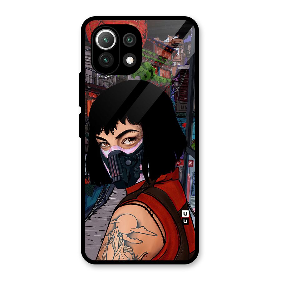 Money Heist Tokyo Mask Glass Back Case for Mi 11 Lite NE 5G