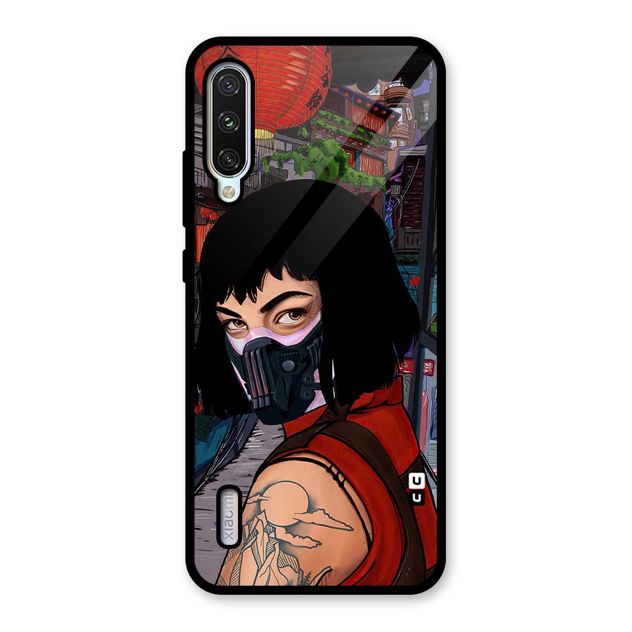 Money Heist Tokyo Mask Glass Back Case for Mi A3
