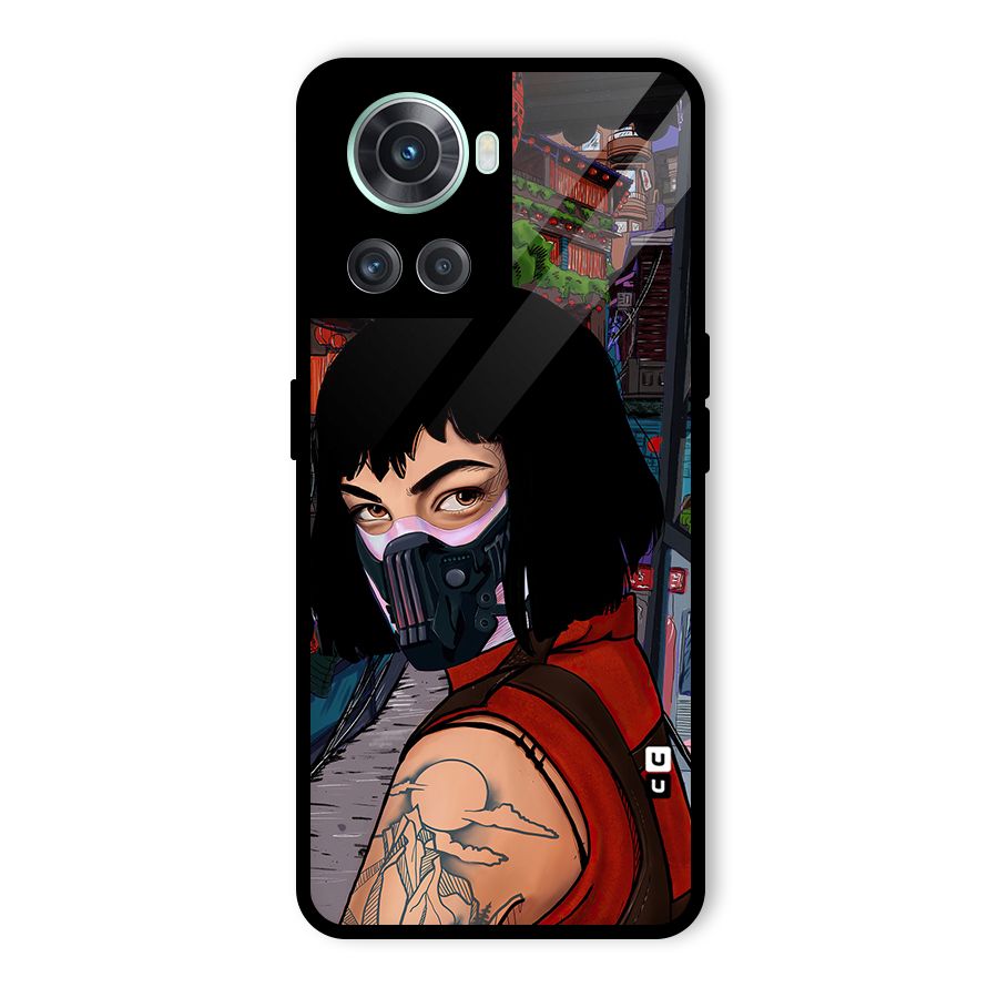 Money Heist Tokyo Mask Glass Back Case for OnePlus 10R