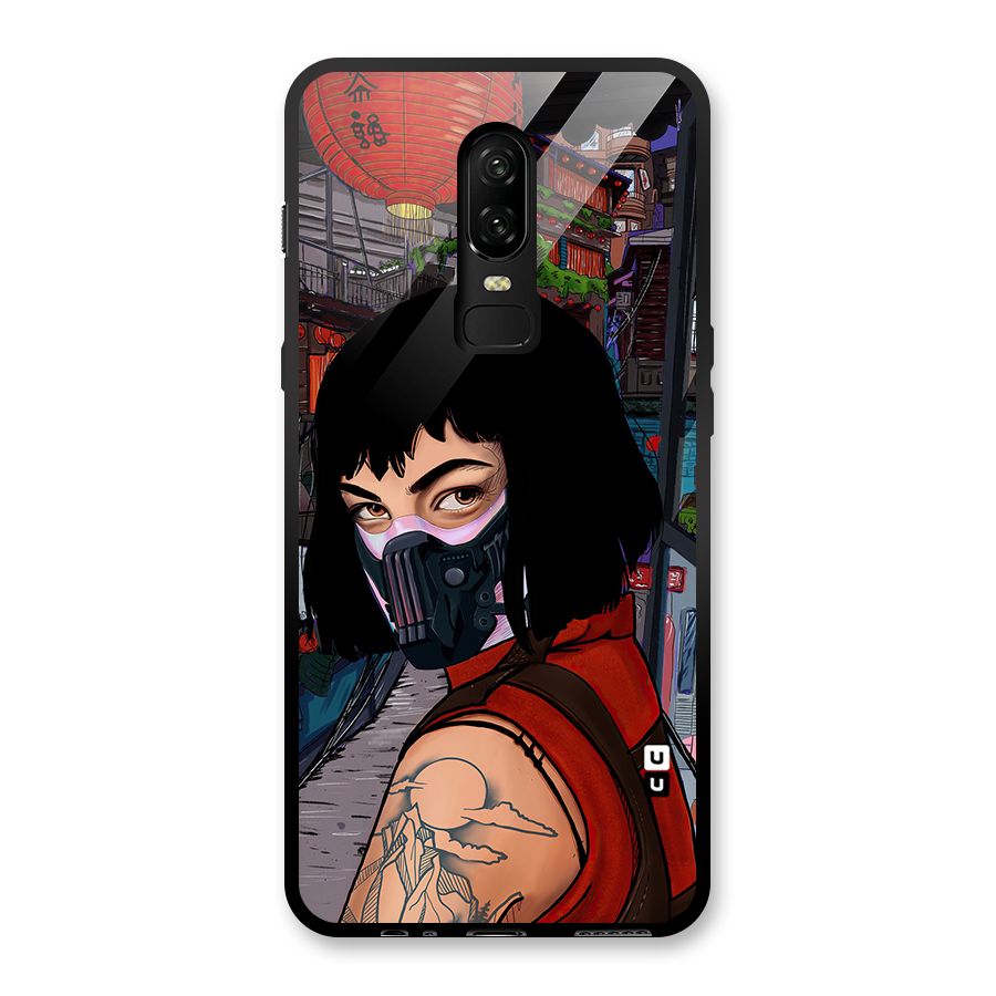 Money Heist Tokyo Mask Glass Back Case for OnePlus 6