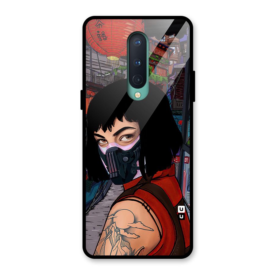 Money Heist Tokyo Mask Glass Back Case for OnePlus 8