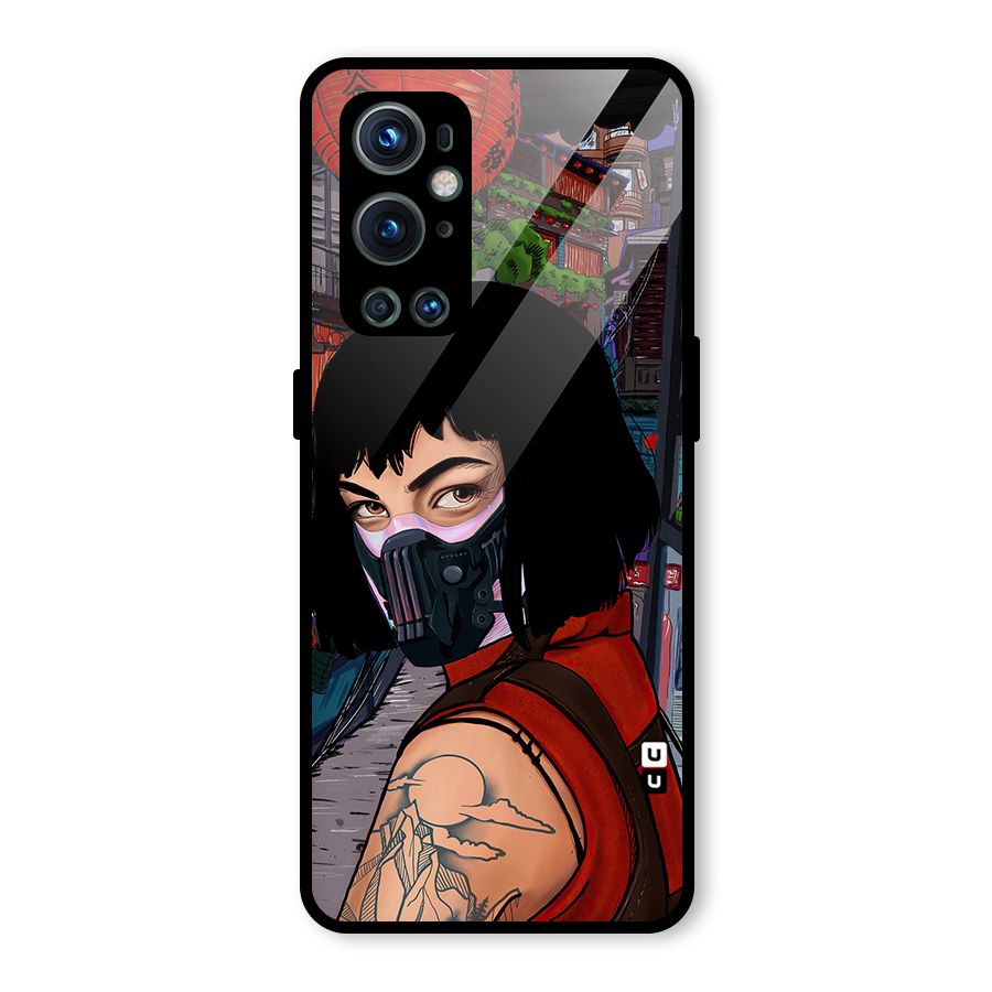 Money Heist Tokyo Mask Glass Back Case for OnePlus 9 Pro