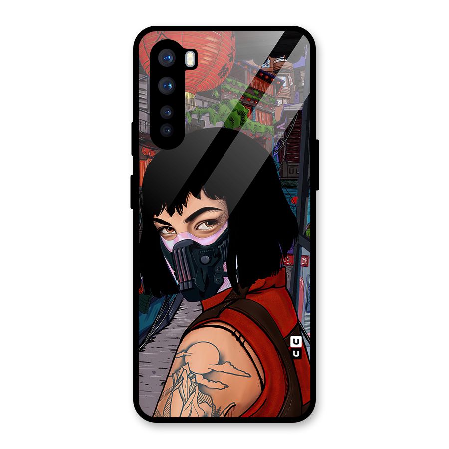 Money Heist Tokyo Mask Glass Back Case for OnePlus Nord