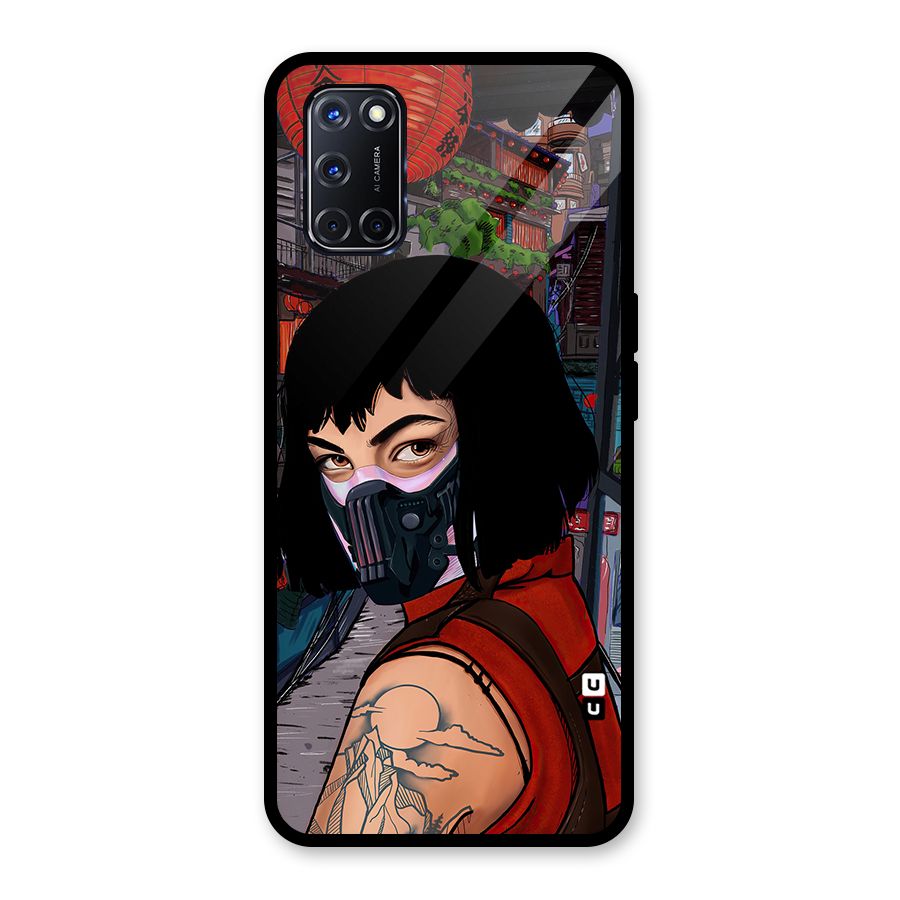 Money Heist Tokyo Mask Glass Back Case for Oppo A52