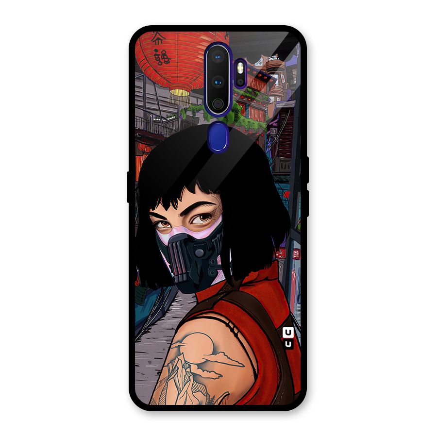 Money Heist Tokyo Mask Glass Back Case for Oppo A9 (2020)