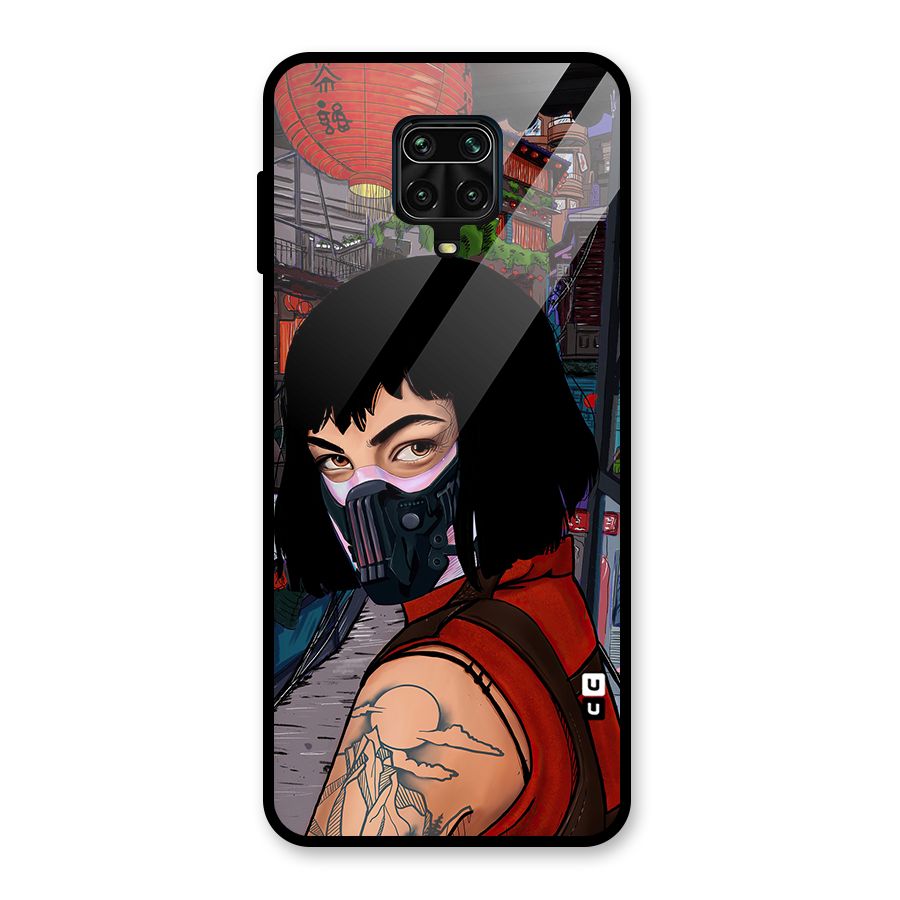 Money Heist Tokyo Mask Glass Back Case for Poco M2 Pro