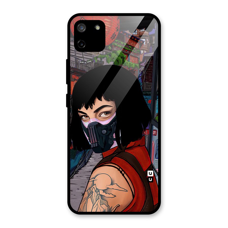 Money Heist Tokyo Mask Glass Back Case for Realme C11