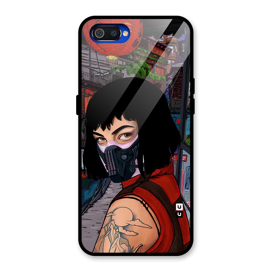 Money Heist Tokyo Mask Glass Back Case for Realme C2