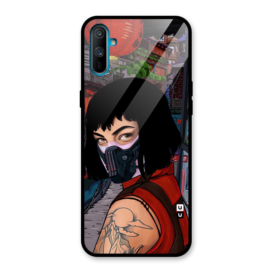 Money Heist Tokyo Mask Glass Back Case for Realme C3