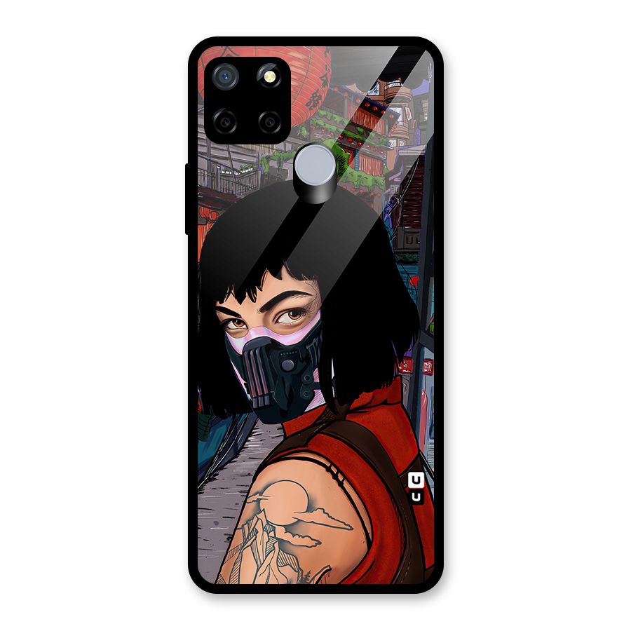 Money Heist Tokyo Mask Glass Back Case for Realme Narzo 20