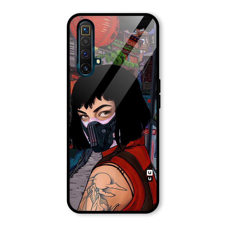 Money Heist Tokyo Mask Glass Back Case for Realme X3 SuperZoom