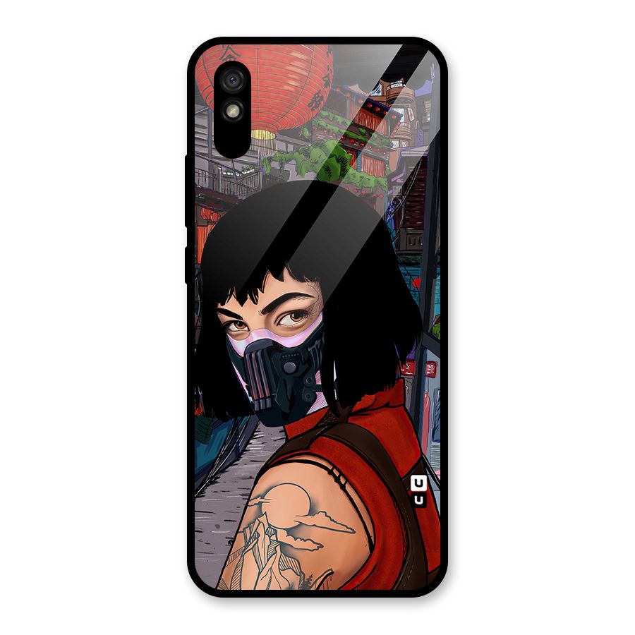 Money Heist Tokyo Mask Glass Back Case for Redmi 9i