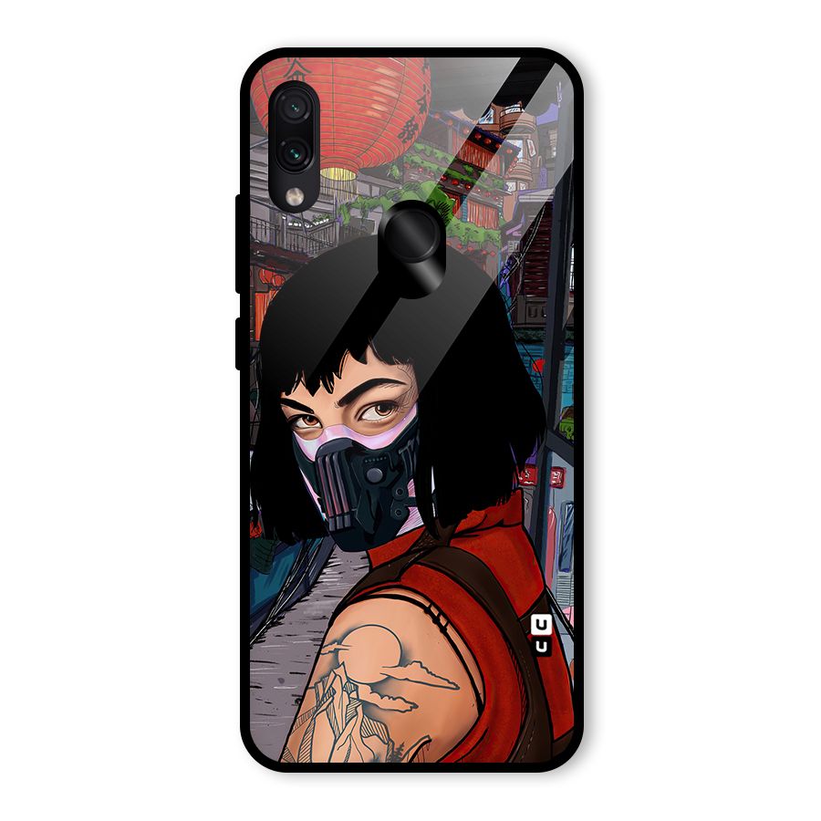 Money Heist Tokyo Mask Glass Back Case for Redmi Note 7