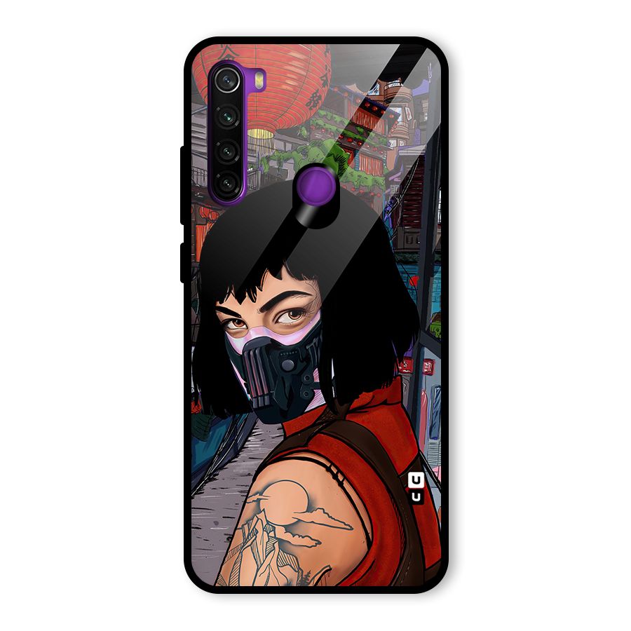 Money Heist Tokyo Mask Glass Back Case for Redmi Note 8