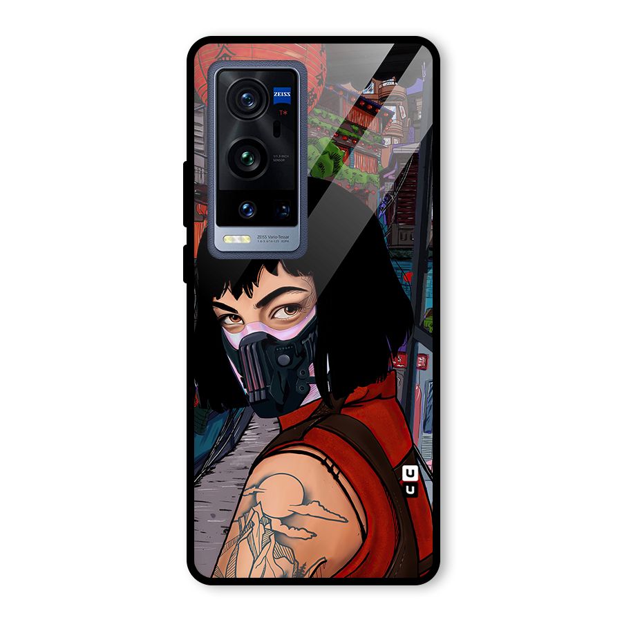 Money Heist Tokyo Mask Glass Back Case for Vivo X60 Pro Plus