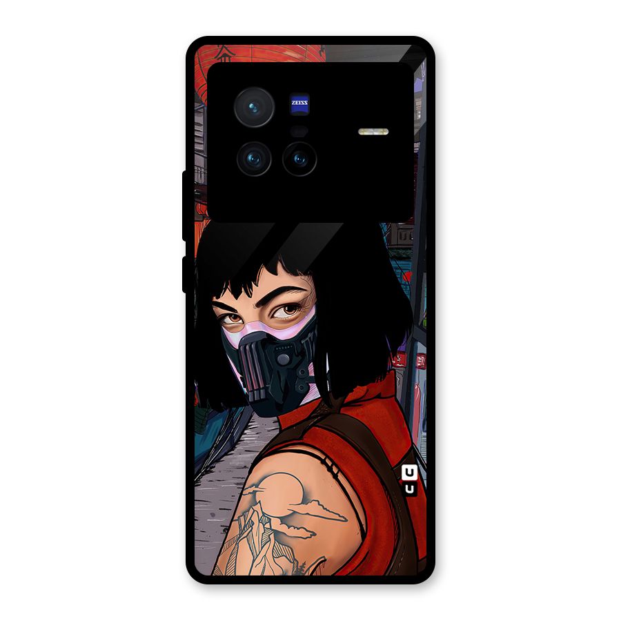 Money Heist Tokyo Mask Glass Back Case for Vivo X80