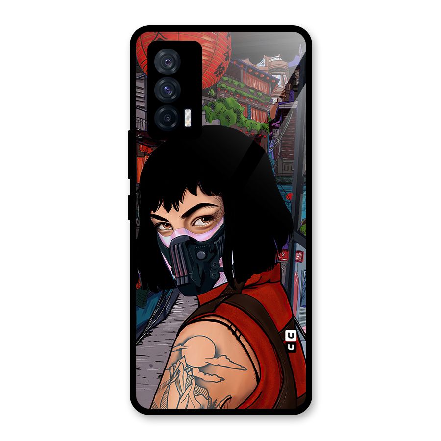 Money Heist Tokyo Mask Glass Back Case for Vivo iQOO 7 5G