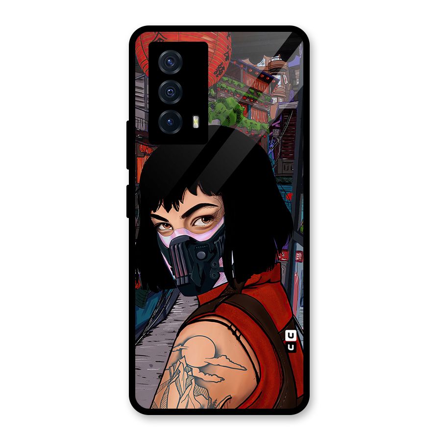 Money Heist Tokyo Mask Glass Back Case for Vivo iQOO Z5