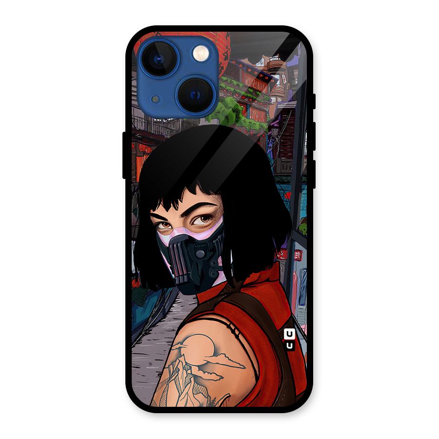 Money Heist Tokyo Mask Glass Back Case for iPhone 13 Mini