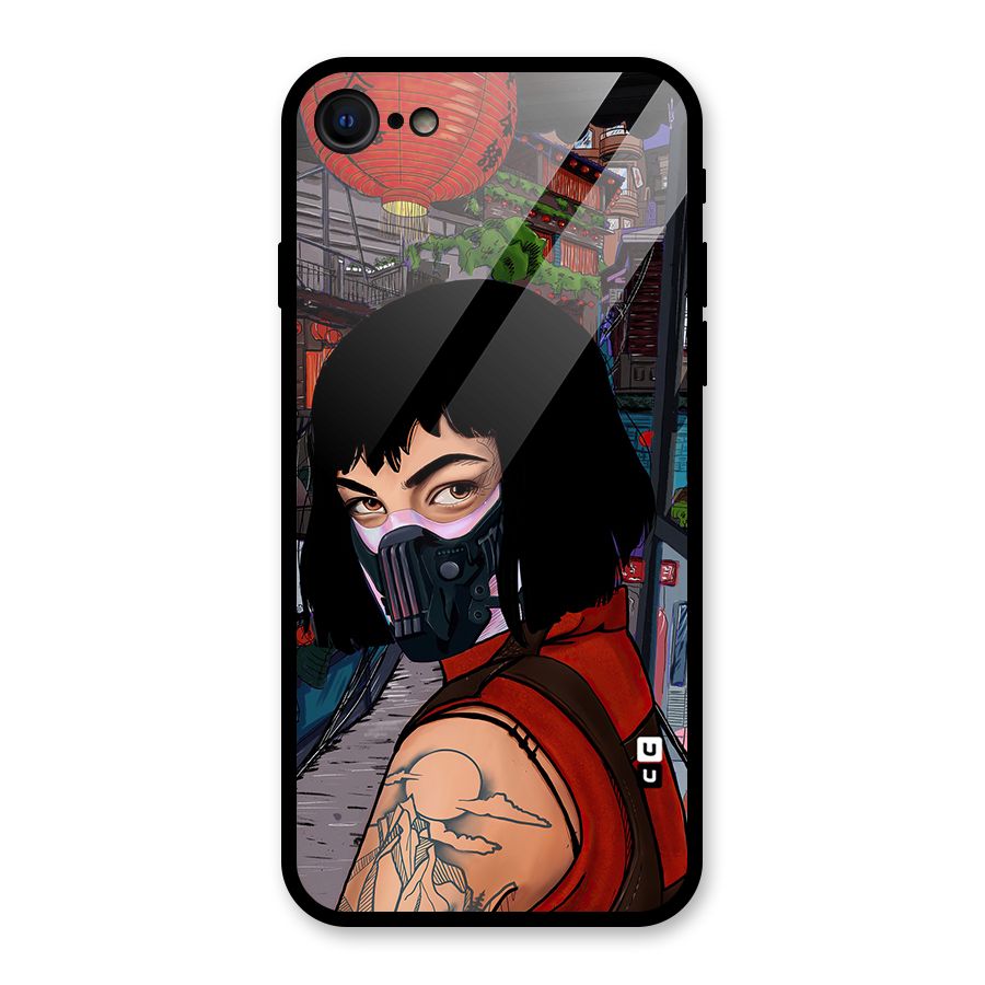 Money Heist Tokyo Mask Glass Back Case for iPhone SE 2022