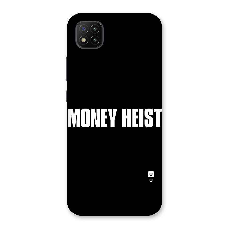 Money Heist Typography Back Case for Poco C3