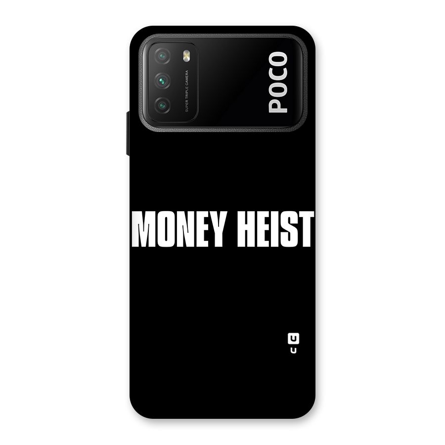 Money Heist Typography Back Case for Poco M3