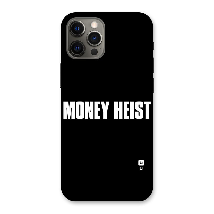 Money Heist Typography Back Case for iPhone 12 Pro Max