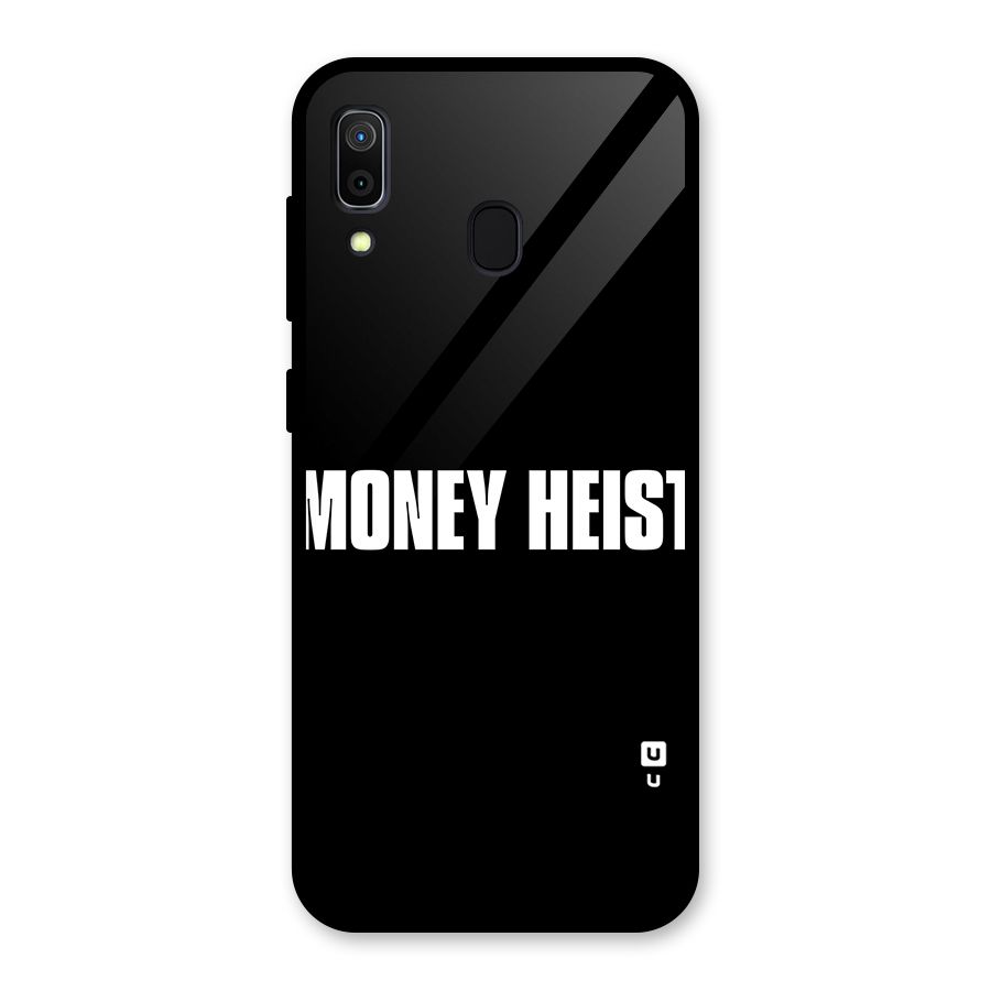 Money Heist Typography Glass Back Case for Galaxy A30