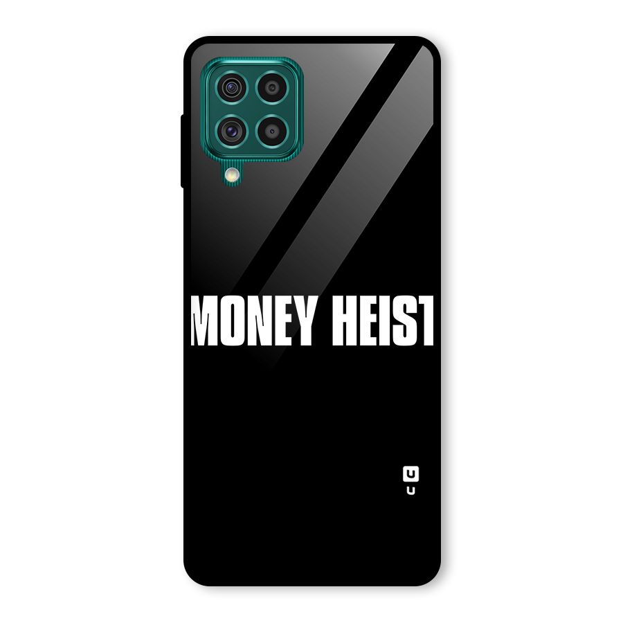 Money Heist Typography Glass Back Case for Galaxy F62