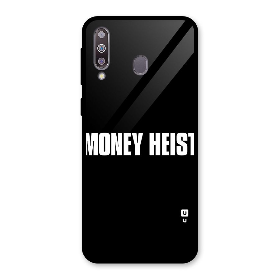 Money Heist Typography Glass Back Case for Galaxy M30