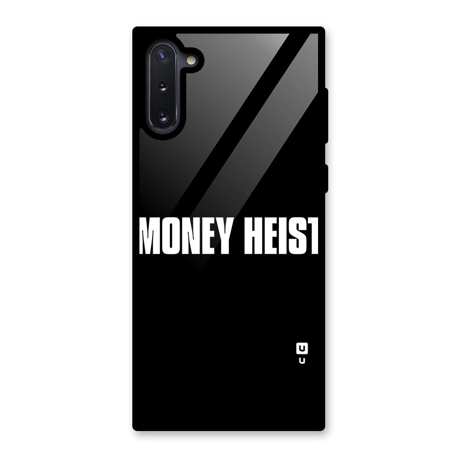 Money Heist Typography Glass Back Case for Galaxy Note 10