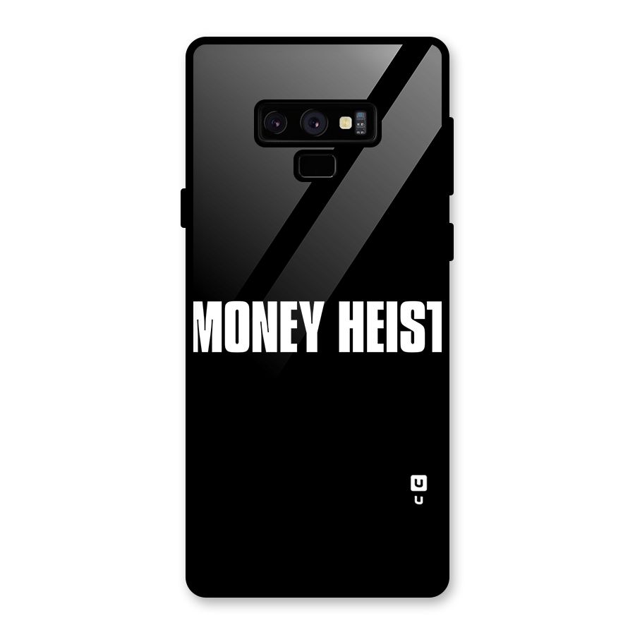 Money Heist Typography Glass Back Case for Galaxy Note 9