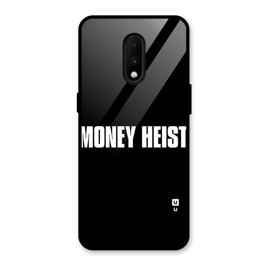 Money Heist Typography Glass Back Case for OnePlus 7