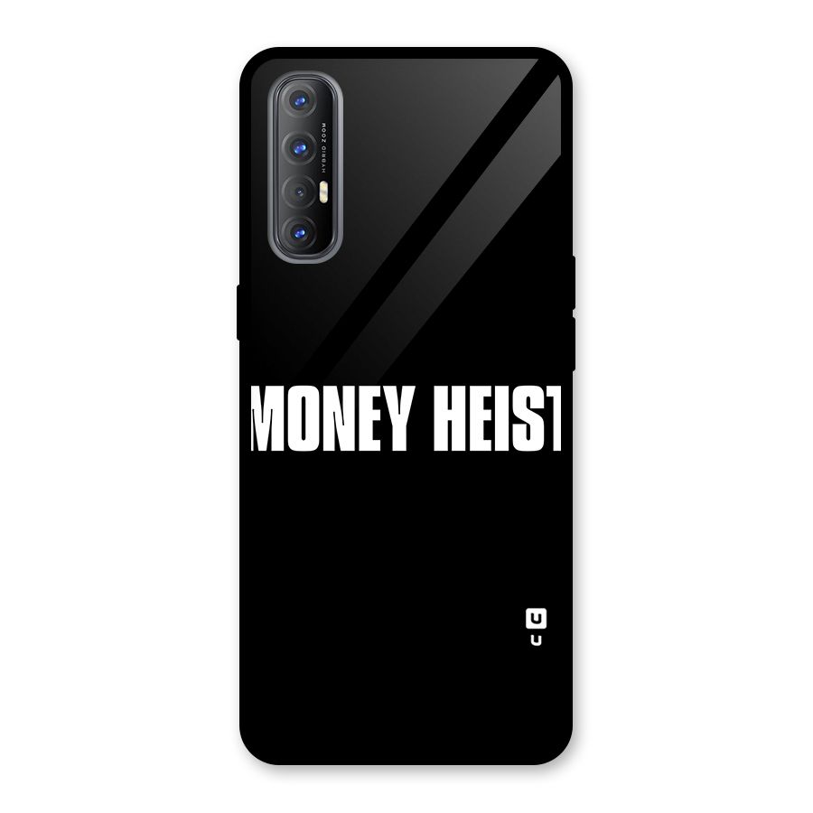 Money Heist Typography Glass Back Case for Oppo Reno3 Pro