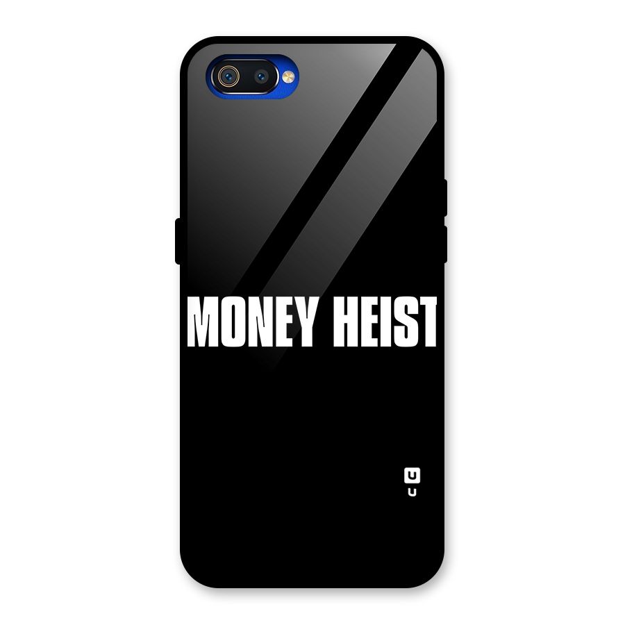 Money Heist Typography Glass Back Case for Realme C2