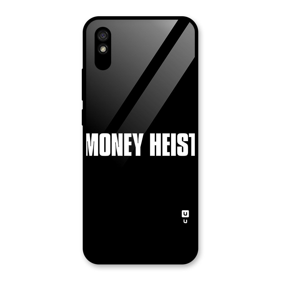 Money Heist Typography Glass Back Case for Redmi 9i