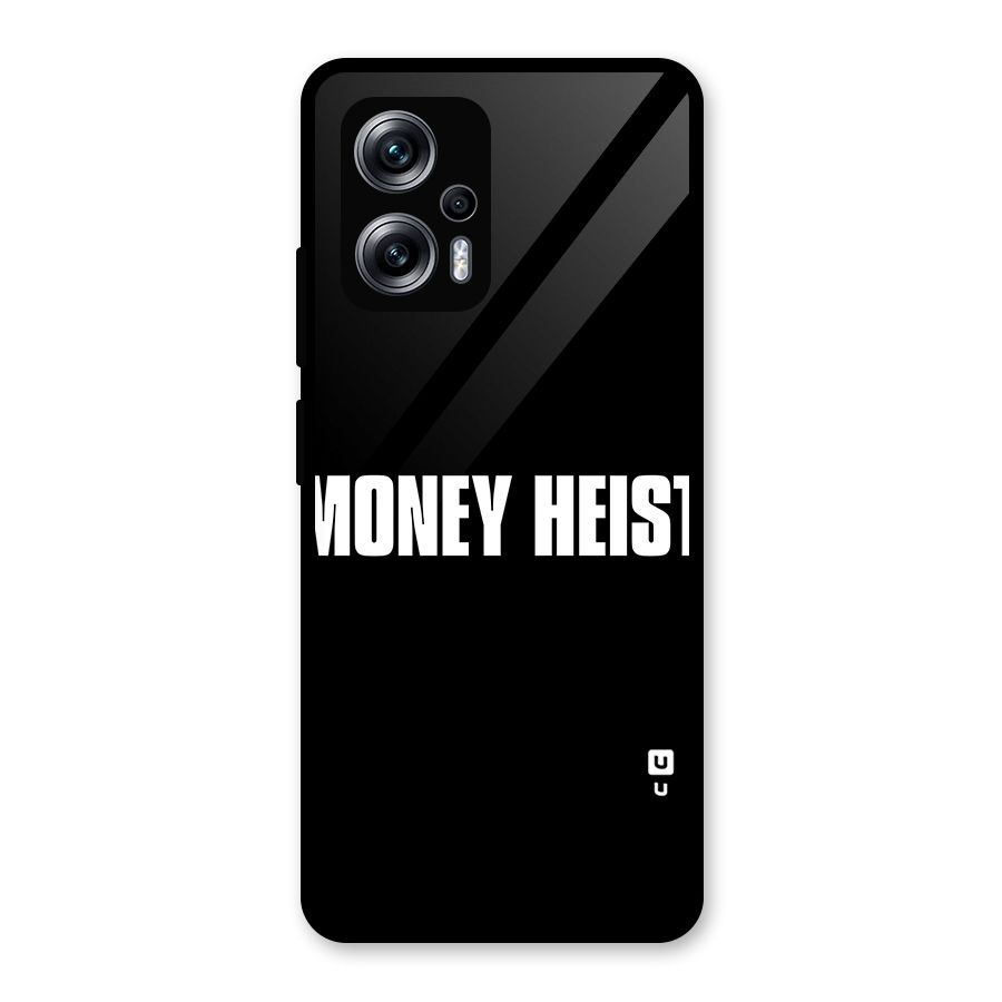 Money Heist Typography Glass Back Case for Redmi K50i